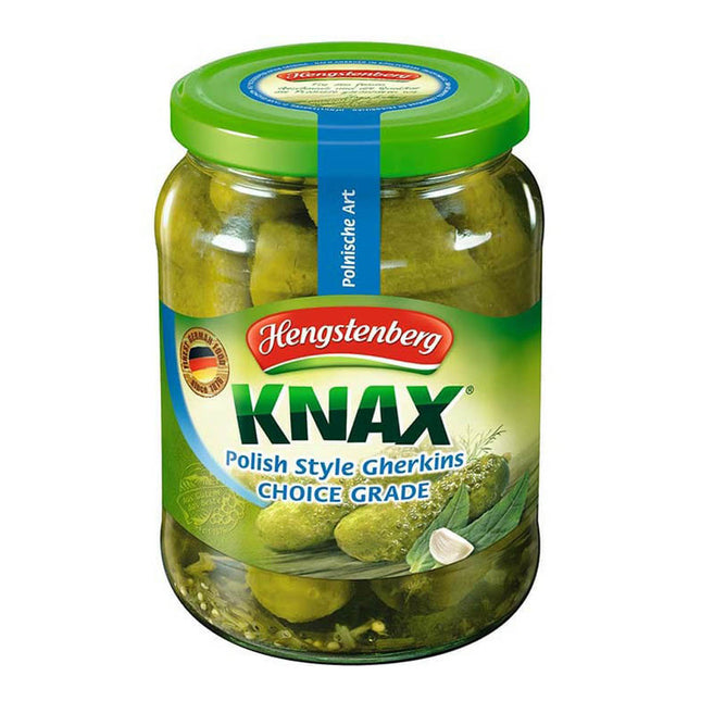 Hengstenberg Knax Crunchy Gherkins Polish Style 680G ( BB 31/12/2027 )
