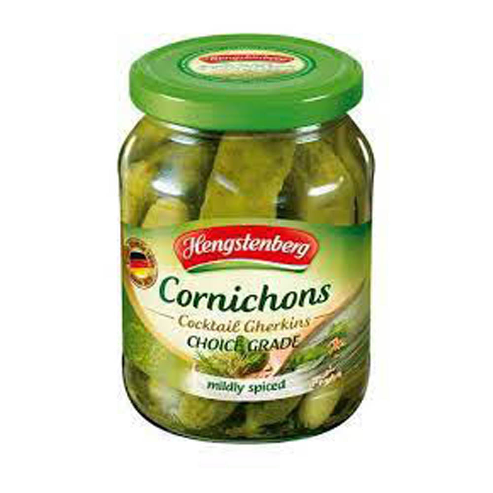 Hengstenberg Cornichons Cocktail Gherkins 370ML ( BB 12/2025 ) Eurofood