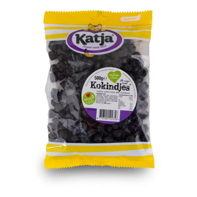 Katja Kokindjes/ Soft Round Buttons Licorice 500G Vegan ( BB 30/11/2025 )