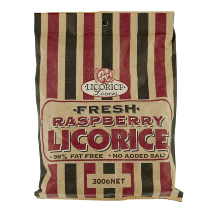 Licorice Lovers Fresh Raspberry Licorice 300G ( BB 16/08/2026 )
