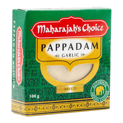 Maharajah's Choice Pappadam Garlic 100g ( BB 30/04/2025 )