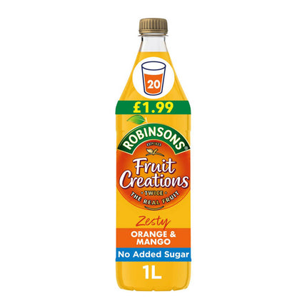 Robinsons Creations Orange & Mango Squash 1 Litre  ( No Sugar Added )