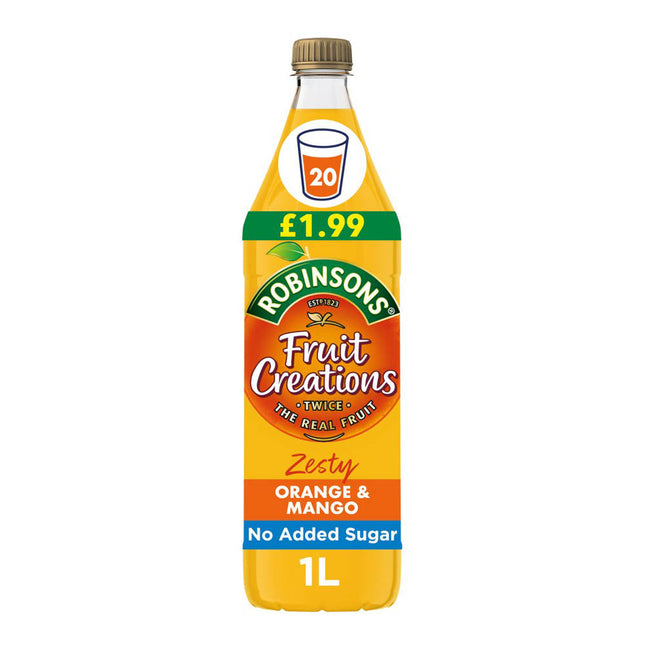 Robinsons Creations Orange & Mango Squash 1 Litre  ( BB 30/07/2026 )
