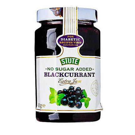 Stute Diabetic Blackcurrant Jam no sugar added 430G ( BB 14/12/2024 )