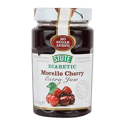 Stute Diabetic Morello Cherry Jam no sugar added 430G ( BB 29/08/2025 )