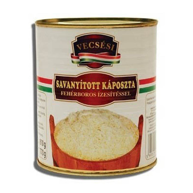 Vecsesi Hungarian White Wine Sauerkraut 810G ( BB 20/03/2026 )